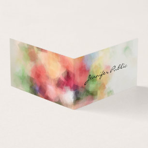Modernes Abstraktes Template Handschrift Cool Visitenkarten