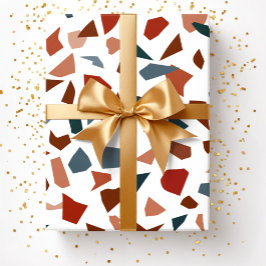 Modernes Abstraktes Terrazzo-Marmormuster Geschenkpapier