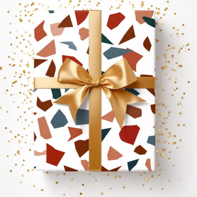 Modernes Abstraktes Terrazzo-Marmormuster Geschenkpapier (Modern Abstract Terrazzo Marble Pattern Wrapping Paper)