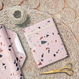 Modernes Abstraktes Terrazzo-Muster Geschenkpapier