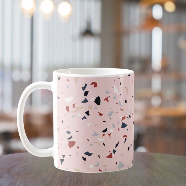 Modernes Abstraktes Terrazzo-Muster Kaffeetasse (In situ Kitchen table)