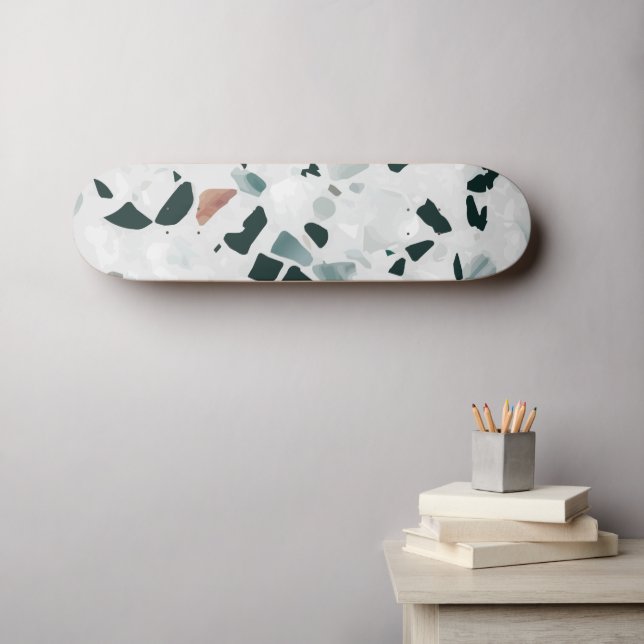 Modernes Abstraktes Terrazzo-Muster Skateboard (Wandkunst (Horz))