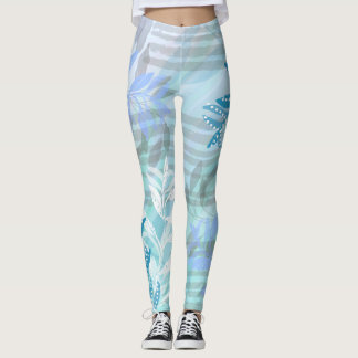 Modernes Abstraktes tropisches Leaf botanisch Leggings
