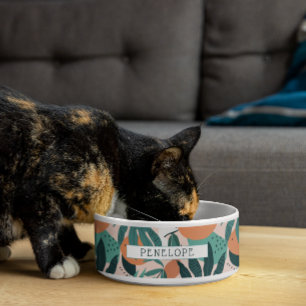 Modernes Abstraktes tropisches Muster Monogramm Napf