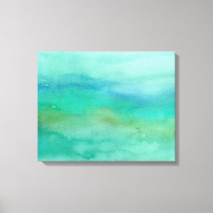 Modernes Abstraktes Türkisblau Leinwanddruck