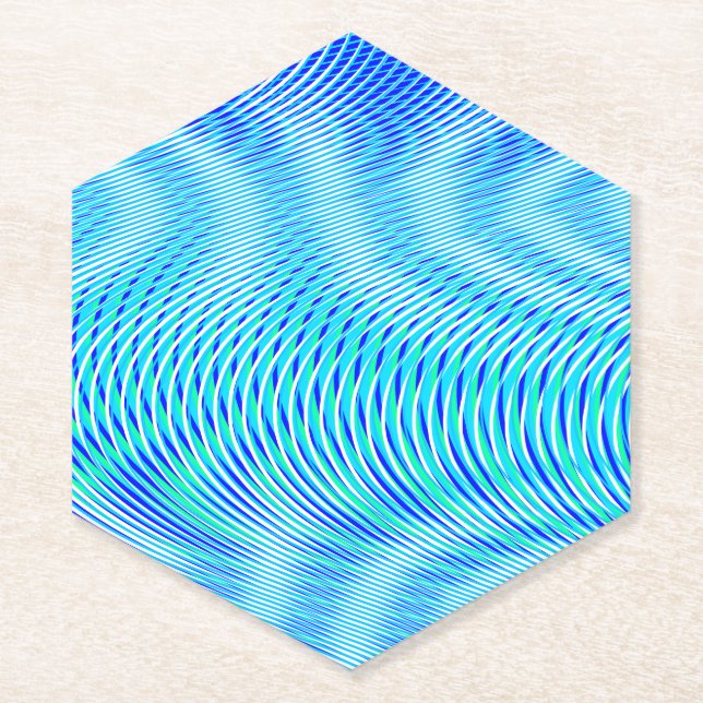 Modernes Abstraktes Wasser Sommer Psychedelic Trip Untersetzer (Vorderseite)