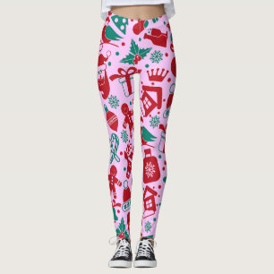 Modernes Abstraktes Weihnachtsmuster Leggings