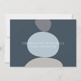 Modernes Abstraktes Zen-Stone-Logo Mitteilungskarte