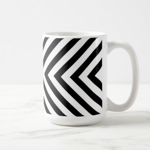 Modernes Abstraktes Zickzack Muster Kaffeetasse