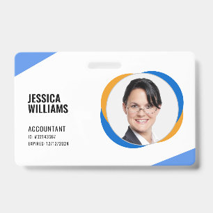 Modernes Abzeichen für die Mitarbeiterinnen und Mi Ausweis