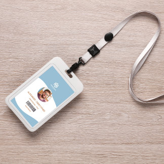 Modernes Abzeichen Minimalistischer Mitarbeiter Ausweis