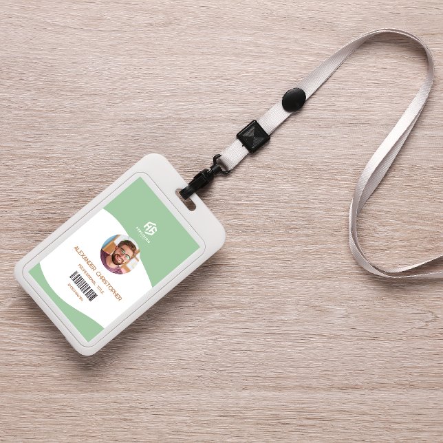 Modernes Abzeichen Minimalistischer Mitarbeiter Ausweis (Von Creator hochgeladen)