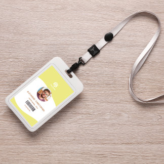 Modernes Abzeichen Minimalistischer Mitarbeiter Ausweis