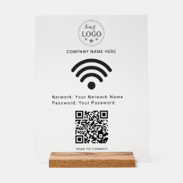 Modernes Acrylzeichen für Easy Scan zum Anschluss Acrylschild