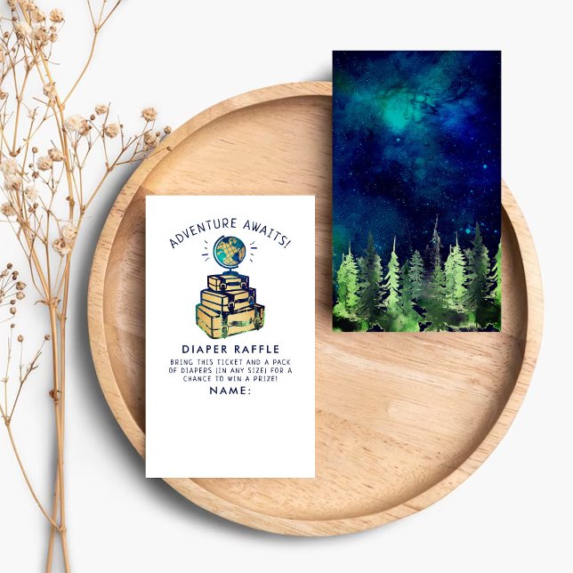 Modernes Adventure Travel Globe Baby Dusche Winzer Begleitkarte (Von Creator hochgeladen)