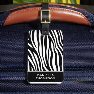 Modernes afrikanisches Gebirge Zebra Print Pattern Gepäckanhänger