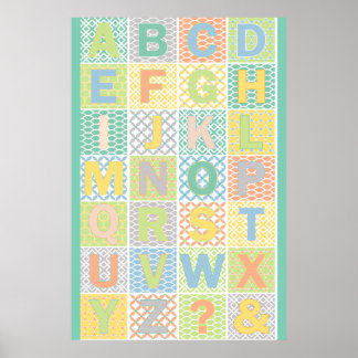 Modernes Alphabet Poster