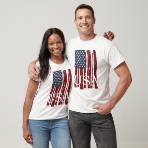 Modernes amerikanische Flaggen-T-Shirt - T-Shirt