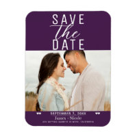 Modernes Amethyst Lila Save the Date Hochzeitsstif