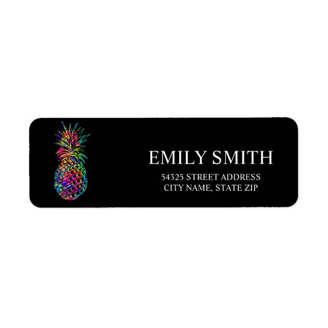Modernes Ananas-Rücksendesiegel (Vorne)