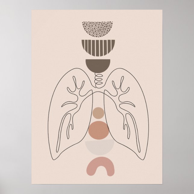 Modernes Anatomie-Mauerart-Poster Poster (Vorne)