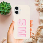 Modernes Anfangsmonogramm iPhone 16 Hülle<br><div class="desc">Erstellen Sie Ihren eigenen personalisierten iPhone Case mit individuellem Anfangsnamen in moderner Typografie. Erhältlich in verschiedenen Farben und Stilen.</div>