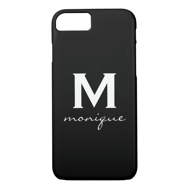 Modernes Anfangsmonogramm - klassisches Case-Mate iPhone Hülle (Rückseite)