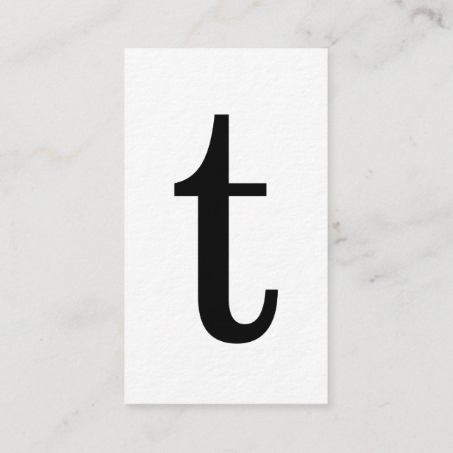 Modernes Anfangsmonogramm mit schwarzen Visitenkarte (Rückseite)