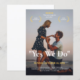 Modernes Angebot Foto Hochzeitsfilm Thema Einladung