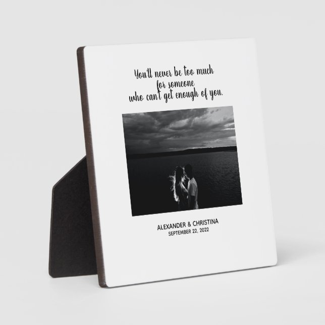 Modernes Angebot für Personalisierte Liebe Fotoplatte (Vorderseite)