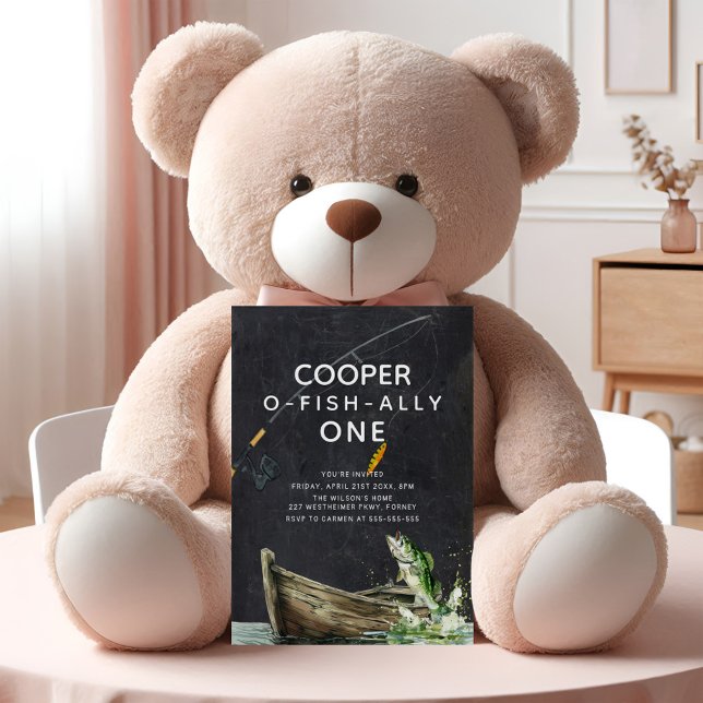 Modernes Angeln 1. Geburtstag Einladung (Von Creator hochgeladen)