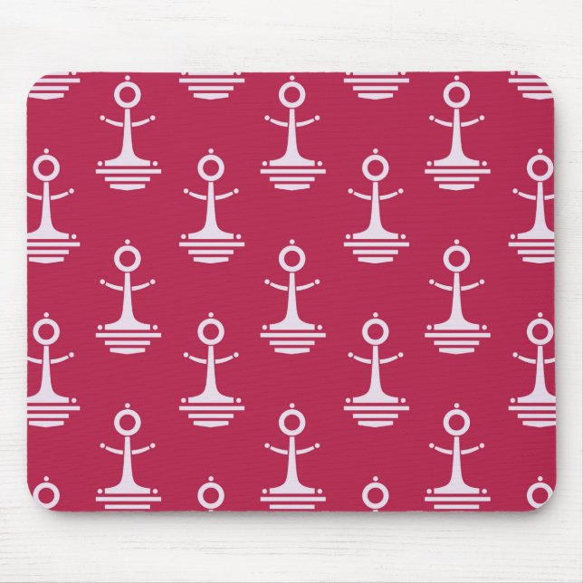 Modernes Ankermuster Mousepad (Vorne)