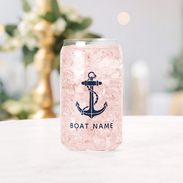 Modernes Ankerschiff Nautical Party Swac Custom Dosenglas (Insitu (Hochzeit))