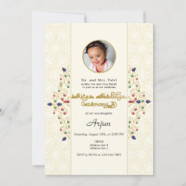 Modernes Annaprashan First Rice Zeremonie Foto Einladung