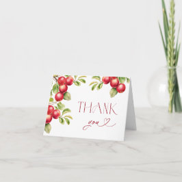 Modernes Apple Brautparty Rustikal Dankeschön Card Dankeskarte
