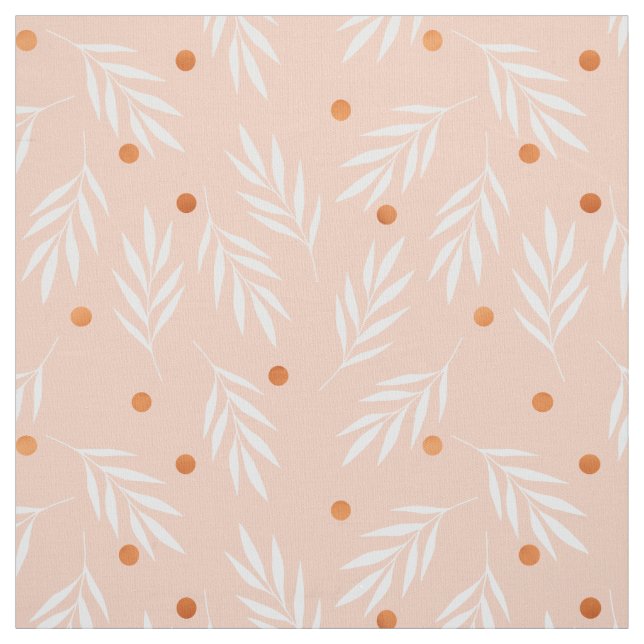 Modernes Aprikosen-Rosa-BlumenBlätter-Muster Stoff (Muster)