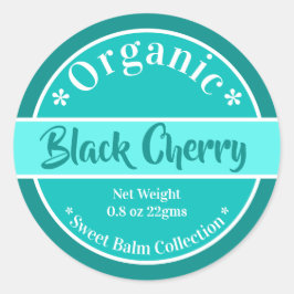 Modernes Aqua Bio Lip Balm Label Runder Aufkleber