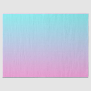 Modernes Aqua Blue Pink Gradient Ombre Tissue Pape Seidenpapier
