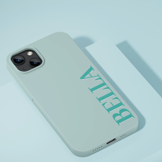 Modernes Aqua Green erste minimale zeitgenössische Case-Mate iPhone Hülle (Von Creator hochgeladen)