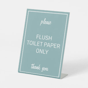 Modernes Aquamarines Bad Septic Pedestzeichen Sockelschild