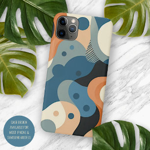 Modernes Aquamarines blaues Orange Grau Schwarz Ku Case-Mate iPhone Hülle