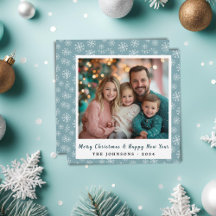 Modernes Aquamarines Blue Snowflakes Foto