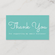 Modernes Aquamarines Danke