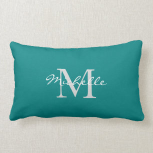 Modernes aquamarines farbiges persönliches lendenkissen