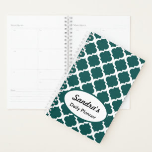 Modernes Aquamarines marokkanisches Personal Daily Planer