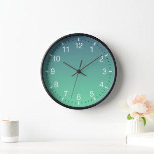 Modernes Aquamarines Minze Green Ombre Uhr