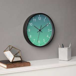 Modernes Aquamarines Minze Green Ombre Uhr