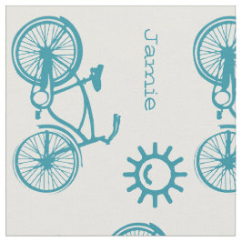 Modernes Aquamarines Sonnenlicht Personalisiert Stoff