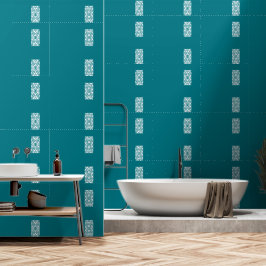 Modernes Aquamarines weißes geometrisches Hintergr Tapete