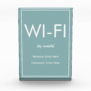 Modernes, Aquamarines Wi-Fi-Gästehaus Fotoblock